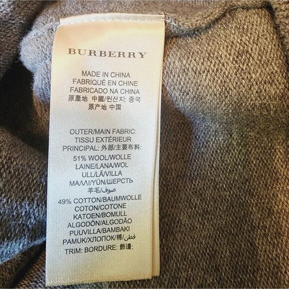 BURBERRY BRIT GRAY / SILVER WOOL SWEATER SIZE MED - Picture 6 of 6